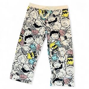 Peanuts Cream Cartoon Soft Lounge Pants XXL